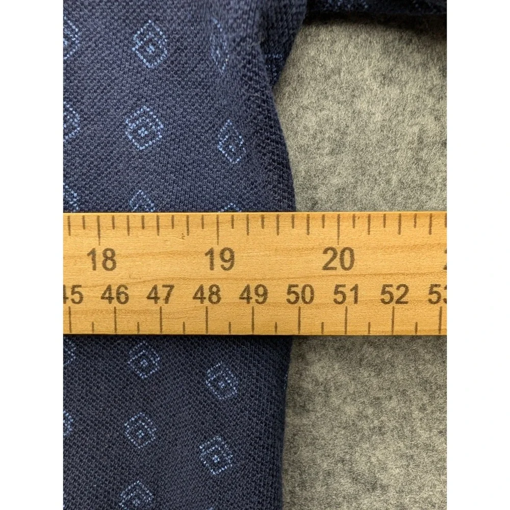 Ralph Lauren Men's Polo Shirt Medium Blue Diamond Geometric Pullover Short...